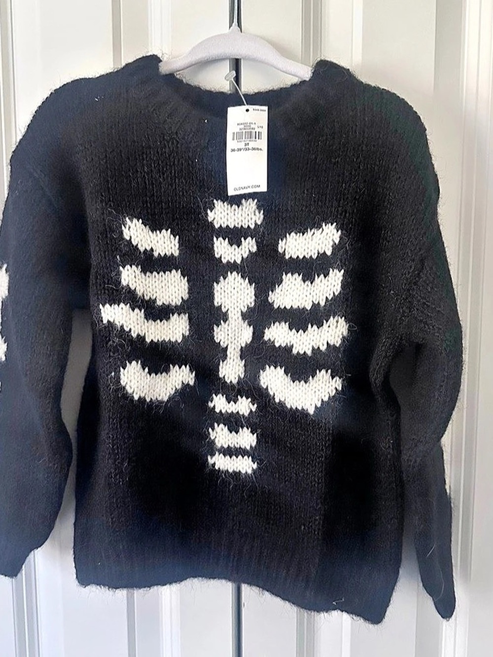 OLD NAVY Skeleton Sweater Black & White Boys 3T